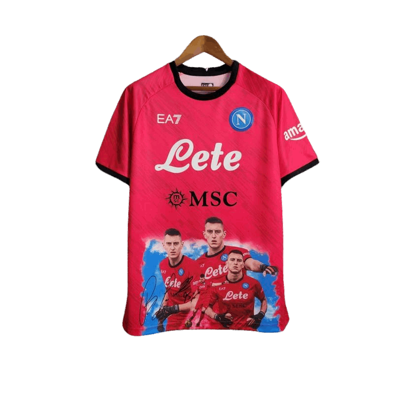 2023/2024 Napoli Face Game Lozano Red Kit - Fan version