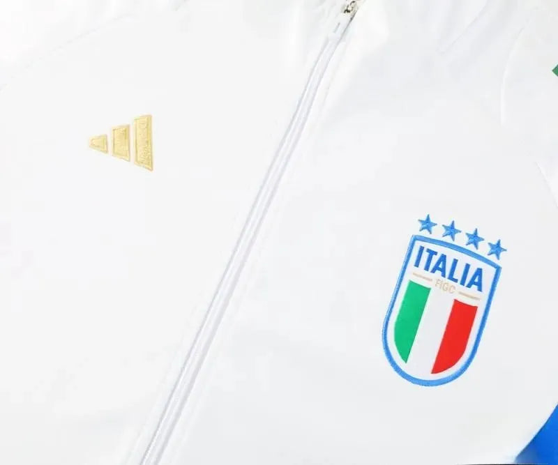 2024 Italy White Full Zipper Jacket + Long Pants | GoatGears Store