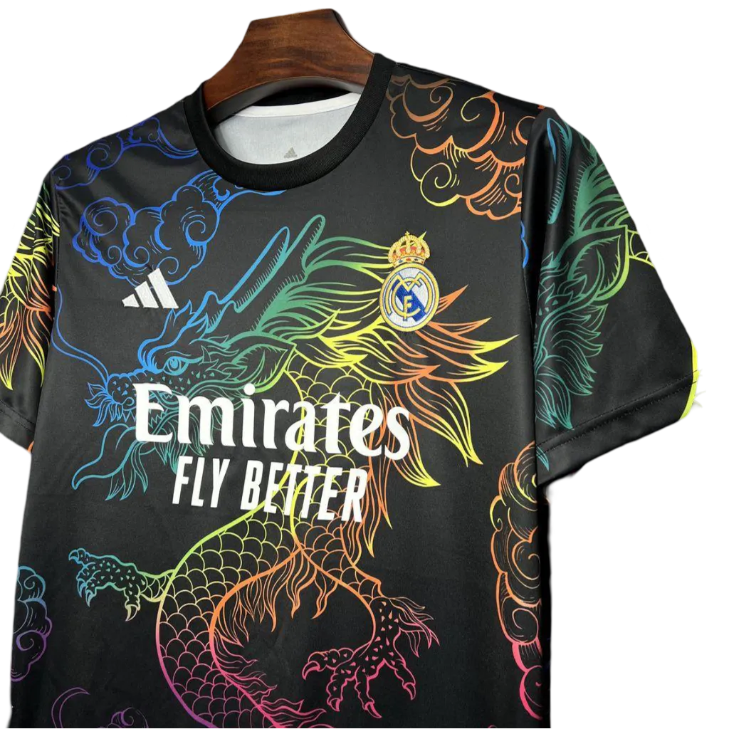 24/25 Los Blancos Black Multi-Color Dragon Special Kit - Fan Version | GoatGears Store 