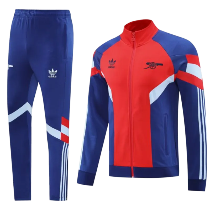 2024/2025 Arsenal Blue & Red Full Zipper Jacket + Long Pants | GoatGears Store