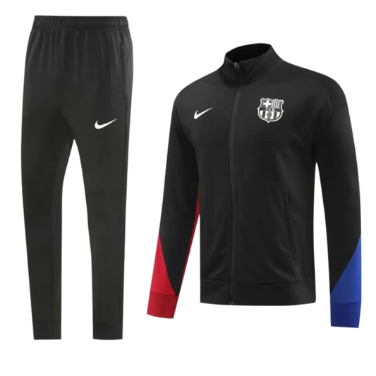 2024/2025 Barcelona Black Full Zipper Jacket + Long Pants | GoatGears Store