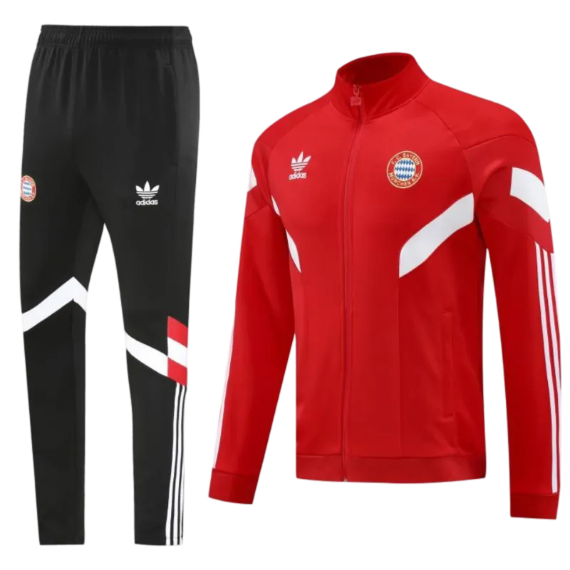 2024/2025 Bayern Munich Red Full Zipper Jacket + Long Pants | GoatGears Store