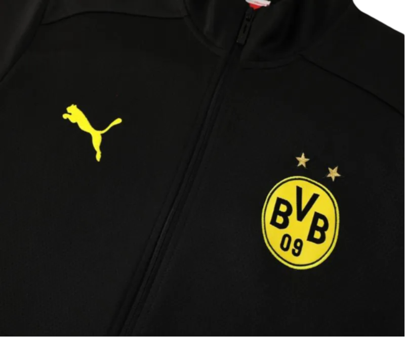 2024/2025 Borussia Dortmund Black & Yellow Full Zipper Jacket +Long Pants | GoatGears Store