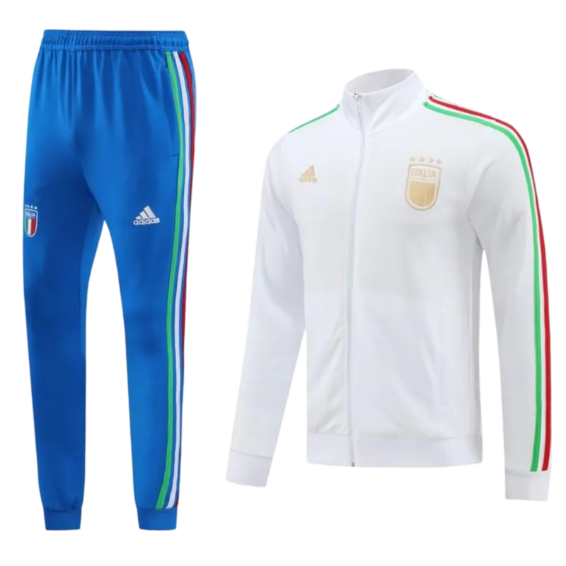 2024/2025 Italy White Full Zipper Jacket + Long Pants | GoatGears Store