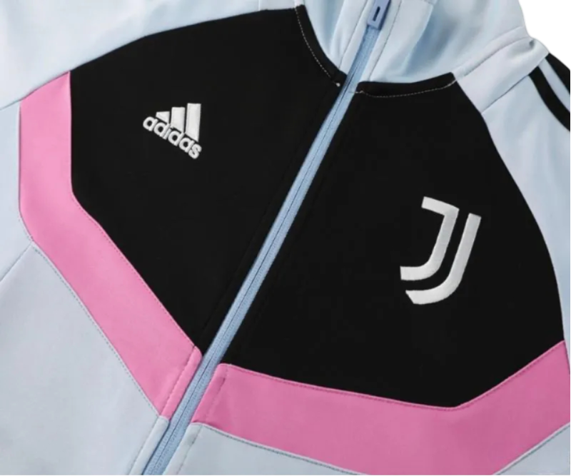 2024/2025 Juventus Light Blue & Black Full Zipper Jacket + Long Pants | GoatGears Store