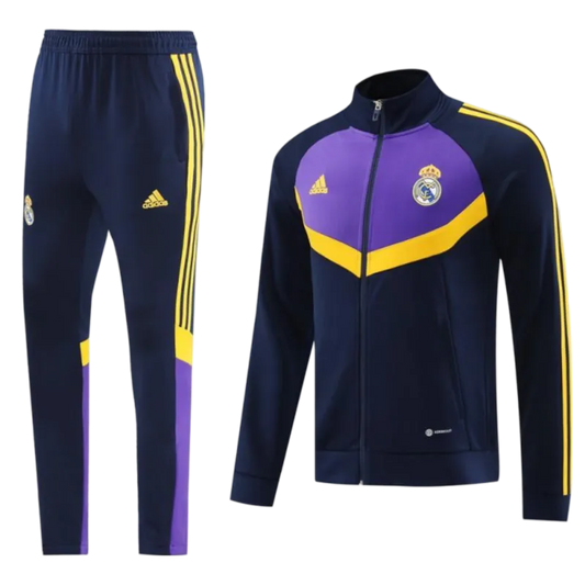 2024/2025 Real Madrid Black & Purple Full Zipper Jacket +Long Pants | GoatGears Store