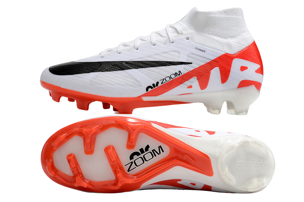 Nike Zoom Superfly 9 Elite FG Soccer Cleats (Bright Crimson/White/Black) - GoatGears