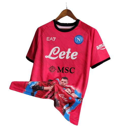 2023/2024 Napoli Face Game Lozano Red Kit - Fan version