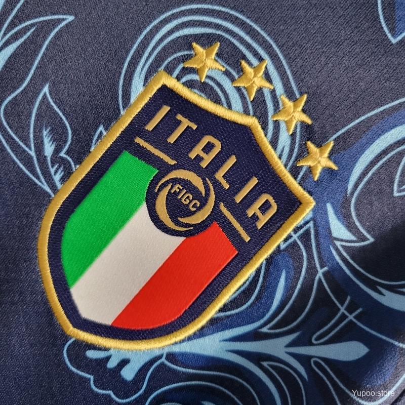 Italy football shirt with Versace logo