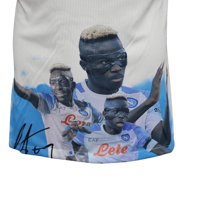 2023/2024 Napoli Face Game Victor Osimhen Champion Kit - Player Version