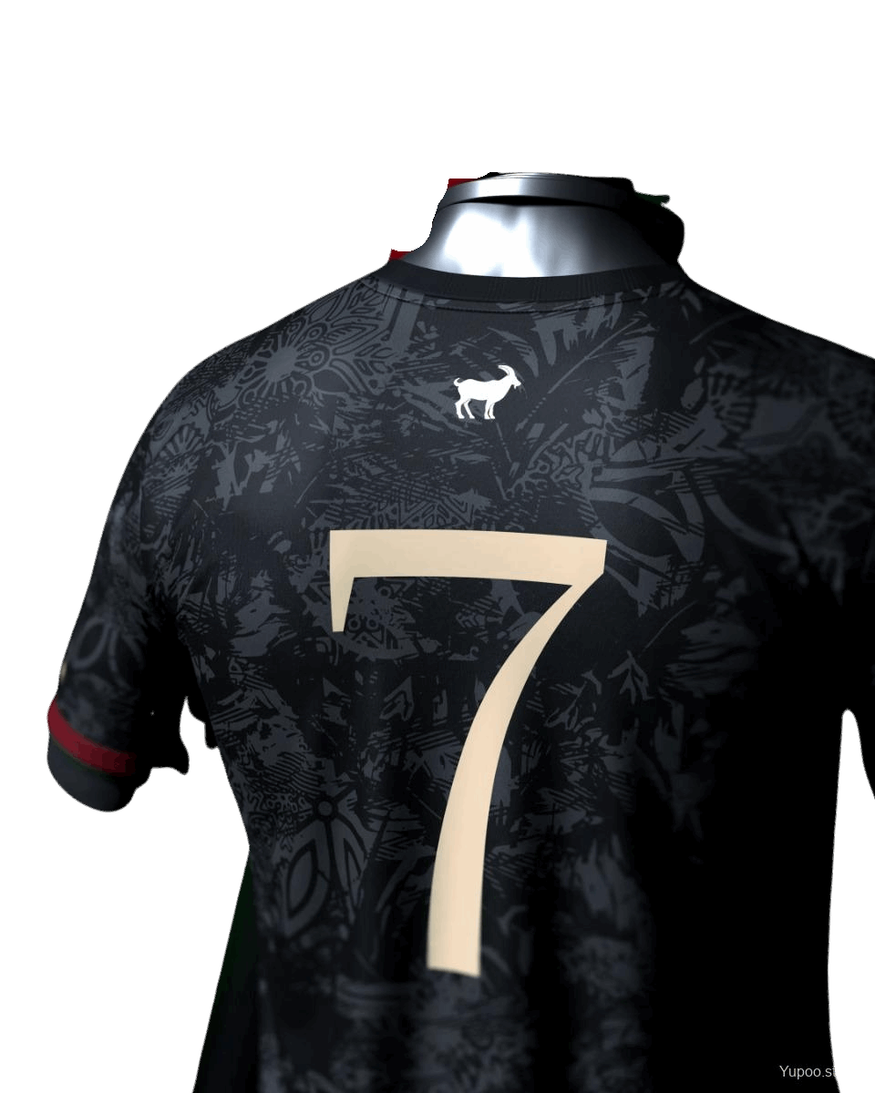 2023 Portugal Black Comma Football THE SIU Ronaldo Special Edition kit - Player version - Back