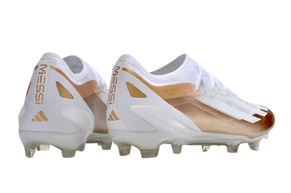 Adidas X Crazyfast - MESSI.1 FG - White & Gold | GoatGears Store