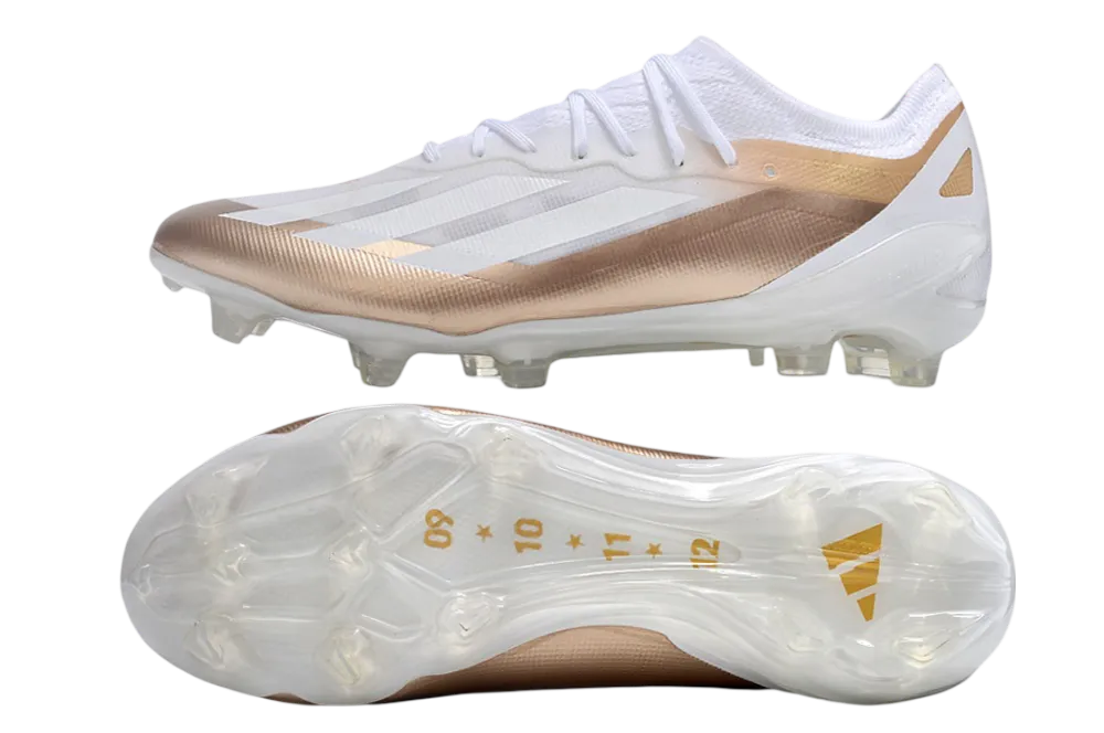 Adidas X Crazyfast - MESSI.1 FG - White & Gold | GoatGears Store