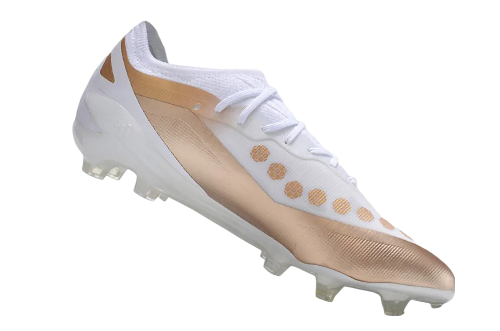 Adidas X Crazyfast - MESSI.1 FG - White & Gold | GoatGears Store