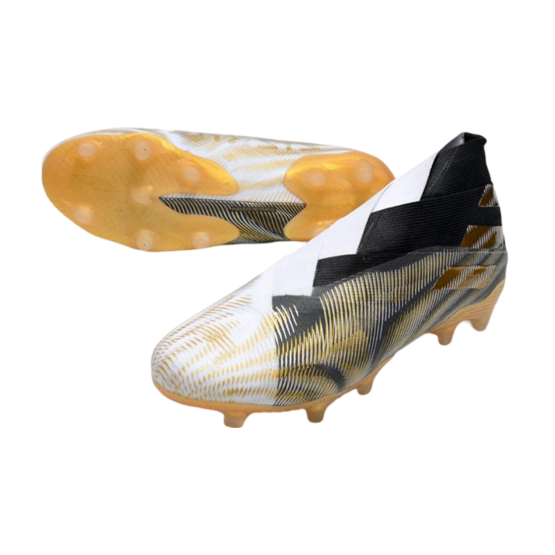 Adidas Nemeziz 19+ FG White Gold Black - GoatGears Store