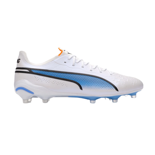 Puma King Ultimate FG/AG White Blue - GoatGears Store