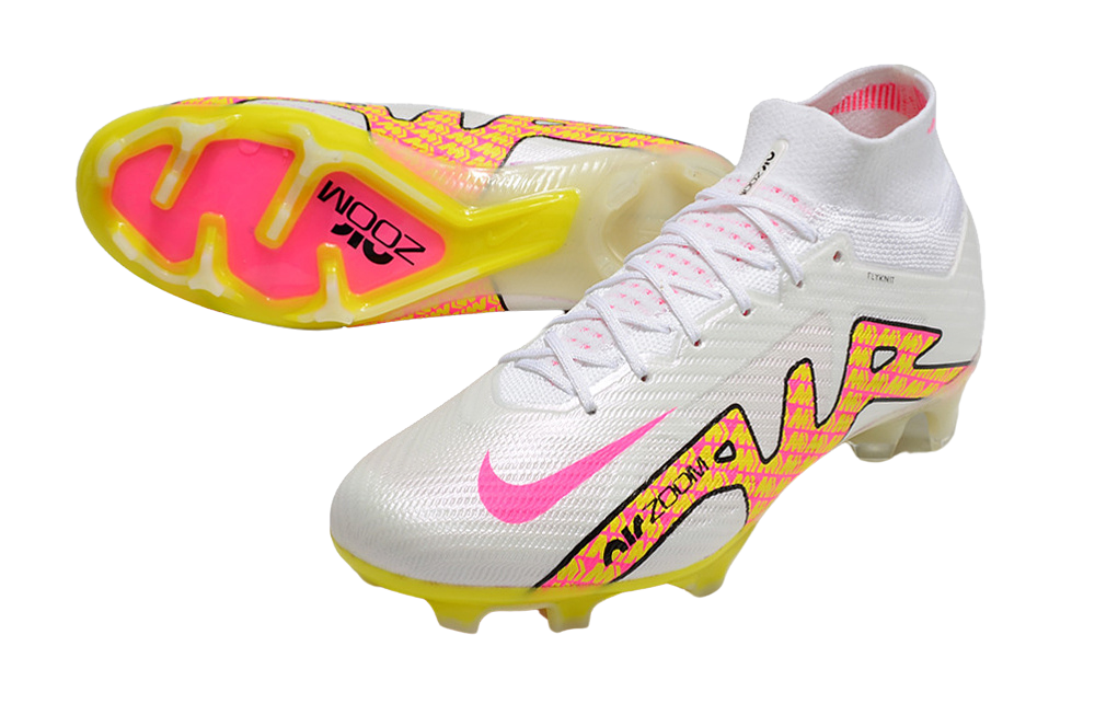 Nike Air Zoom Mercurial Vapor 15 Elite FG - White/Pink/Red - GoatGears