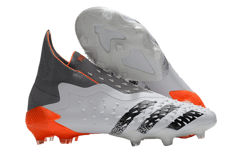 Adidas Predator Freak+ Whitespark FG - White Dark Metallic Silver Red - GoatGears